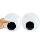 5.9 Inches Giant Wiggle Eyes with Self Adhesive, Black White Googly Eyes for DIY Crafts Christmas Tree Decoration 5.9in/150mm-2pcs - Buy Online on GoSupps.com