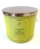 Shop Bath and Body Works White Barn 3-Wick Candle with Essential Oils - Eucalyptus Mint 14.5 oz | International Shipping Available - Buy Online on GoSupps.com