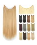 Imissu 22 26 Inch Long Straight Halo Hair Extensions - Synthetic Invisible Wire Flip Hair Part - Copper Color - Buy Online on GoSupps.com