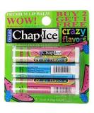 Chap Ice Lip Protectant Crazy Flavors - Watermelon & Blue Raspberry 3 Pack | Buy Internationally - Buy Online on GoSupps.com