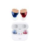 Mirasing Rechargeable Hearing Aids for Seniors & Adults, Invisible Hearing Aid With Noise Cancelling, Rechargeable Hearing Amplifier with Storage and Charging Combo Portable Charging Case, Two Blue & Red - Buy Online on GoSupps.com