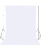 GFCC 8FTX10FT White Backdrop Background for Photography Photo Booth Backdrop for Photoshoot Background Screen Video Recording Parties Curtain - Buy Online on GoSupps.com
