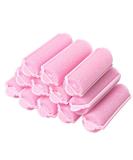 SUMAJU Hair Rollers 12pcs Soft Sponge Hair Roller Foam Styling Hair Curler Home DIY Curling Tool Pink - Buy Online on GoSupps.com