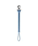 Itzy Ritzy Silicone Pacifier Clip - Blue with Silver Clip | 100% Silicone Strap for Pacifiers, Teethers & Toys - Buy Online on GoSupps.com
