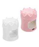Mini UV Nail Lamp - Dual Light Source, Type-C Powered, Quick Drying - On-The-Go Nail Art (White+Pink) - Buy Online on GoSupps.com