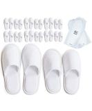 MODLUX Spa Slippers - 12 Pairs of Cotton Velvet Closed Toe Slippers w/Travel Bags  Thick, Soft, Non-Slip, Disposable Slippers  6 Medium/6 Large - Home, Hotel, or Commercial Use (12 Pack Combo White) - Buy Online on GoSupps.com