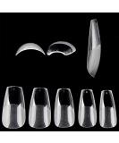 120 matte ballerina press-on tips - short full cover nails in coffin shape for nail design - Buy Online on GoSupps.com