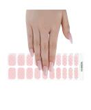 Semi Cured Gel Nails Strips 20 Stickers Nail Wraps Soft Self-Adhesive Gel Nail Stickers Salon-Quality Gel Nail Strips for Nails French Tip Manicure UV/LED Lamp Required (Pink Rhinestone-131) - Buy Online on GoSupps.com