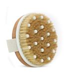 Round Dry Brushing Body Brush for Cellulite, Lymphatic Drainage & Circulation | Soft Massage Nodes for Exfoliation - Buy Online on GoSupps.com
