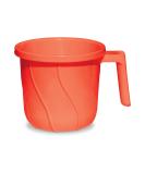 Vakratunda Kitchenwares Premium BPA-Free Plastic Bath Mug - 50 Ounce Capacity (Red) | Stripes Design, Dabba Camping Mug - Ideal for Bathroom Use - Buy Online on GoSupps.com
