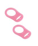 Lmyzcbzl Silicone Dummy Clips Adapter - 2 Pcs Pink Button Ring Pacifier Clip Adapter - Buy Online on GoSupps.com