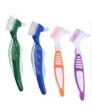 PMELCXD 4-Part Toothbrush & Prosthesis Set | High-Quality Cleaning Ergonomic Design Multi-Layered Bristles - Purple Orange Green Blue - Buy Online on GoSupps.com