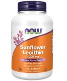 Now Foods Sunflower Lecithin 1200mg - 100 Softgels for Healthy Brain & Liver Support | International Shipping Available - Buy Online on GoSupps.com