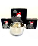 G.B.S Mens All-Natural Shaving Soap Set - Sandalwood & Bay Rum, Stainless Steel Bowl, 3 oz each - Create the Perfect Wet Shaving Routine - Buy Online on GoSupps.com