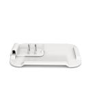Ornamin Non-Slip Board 22 x 17 cm White Melamine with Food Preparation Aid (model 900 + 960) | cutting board eating aid - Buy Online on GoSupps.com