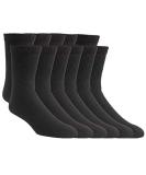 Diabetic Crew Socks - Breathable Cotton, Loose Fitting, Non-Binding Top Design - Pain Relief for Swollen Feet - Black (6 Pair, Size 9-11) - Buy Online on GoSupps.com