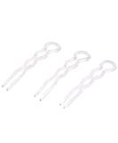 Parcelona French Slick Small Clear Wavy Chignon U Shaped Set - 3 Hair Pins - Made in France - Buy Online on GoSupps.com