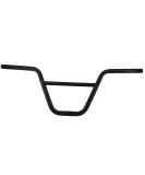 Steel BMX Handlebars - Universal Fit 22.2mm Bar End, 9.4'' Rise, 29.1'' Length - Black Bicycle Parts - Buy Online on GoSupps.com