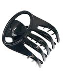 Parcelona French Curvy Oval Paw Black Cellulose Acetate Hair Claw Clip for Women and Girls - Black - Buy Online on GoSupps.com