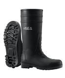 HISEA Men's Steel Toe Rain Boots PVC Rubber Boots, Waterproof Garden Fishing Outdoor Work Boots, Durable Slip Resistant Knee Boots for Agriculture and Industrial Working 10 Black - Buy Online on GoSupps.com