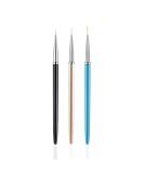 3Pcs Fine Liner Nail Art Brushes Set for DIY Nail Painting - 7/9/11mm - Buy Online on GoSupps.com