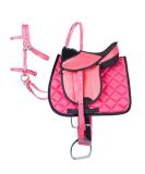 Buy Pfiff 102291 Saddle Set for Shetland Pony & Plush Horses - Complete Pink & Black Equipment - Buy Online on GoSupps.com