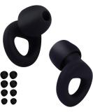 Fleximind Stylish Earplugs Set | Custom Fit Noise Cancelling Protection | Multiple Sizes & Keychain Holder | Ideal for Travel (Black - Buy Online on GoSupps.com