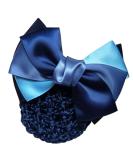 KDDOM Lady Bow Hair Bun Net - Blue | Professional Woman Barrette Snood Net Hair Clip - Buy Online on GoSupps.com