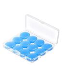 6 Pairs Reusable Silicone Gel Earplugs - Waterproof Noise Suppressive Earplugs for Swimming Sleeping & Snoring - Adult & Children (Blue) - Buy Online on GoSupps.com