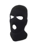 Hole Knitted Full Face Ski Mask Balaclava for Winter Sports - Black - Buy Online on GoSupps.com