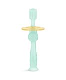Haakaa Baby Toothbrush - 360 Food Grade Silicone Baby Toothbrush for 6M+ with Shield & Base Design (Blue) - International Shipping Available - Buy Online on GoSupps.com