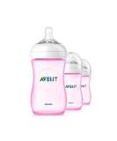 Philips Avent Natural PP Pink 9-Ounce Baby Bottles (Pack of 3) - Buy Online on GoSupps.com