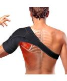 Adjustable THX4Copper Shoulder Bandage - Compression Support for Shoulder Pain Relief | Left S/M - Buy Online on GoSupps.com