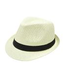 NAVISIMA 1920s Panama Style Fedora Hats for Men, Women, and Kids - Beige Sun Hat with Band - Trilby Summer Beach Hat - Medium - Buy Online on GoSupps.com