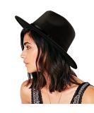 DRESHOW Women Straw Panama Hat Fedora | UPF 50+ Wide Brim Roll-up Sun Hat for Beach and Travel - Black - Buy Online on GoSupps.com
