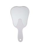 High Definition Tooth Shaped Handheld Mirror - Cute Makeup Mirror with Handle for Women, Men, Girls, Kids - White - Buy Online on GoSupps.com