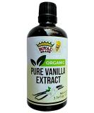 Organic Pure Vanilla Extract - 3.74 fl oz Glass Bottle | Sugar-Free & High Quality - Buy Online on GoSupps.com