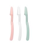 Plabbdpl Eyebrow Razor Set - Stainless Steel Interchangeable Eyebrow Blades for Ladies - Green Pink White - Perfect for Facial & Body Hair Removal - Buy Online on GoSupps.com