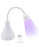Mini Lotus UV LED Nail Lamp - 360 Rotatable Hands-Free Quick Dryer for Nail Polish - Gooseneck Flash Light for Home & Salon Manicure - B-White - Buy Online on GoSupps.com