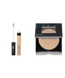 Maybelline Fit Me Concealer 25 Medium + Matte Poreless Powder 220 Natural Beige - Combo Pack - Buy Online on GoSupps.com