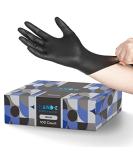 Hand-E Touch Black Nitrile Disposable Gloves - 100 Medium, Latex-Free for BBQ, Tattoo, Hair Dye, Cooking, Mechanics - Buy Online on GoSupps.com