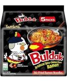 Samyang Buldak HOT Chicken Flavour Ramen Noodles 140g (Pack of 5) by KB - Buy Online on GoSupps.com