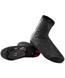 Rockbros Waterproof Overshoes - Windproof Shoe Covers for Racing MTB Outdoor Sports | Unisex Black | Sizes 42-46 EU - Buy Online on GoSupps.com