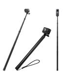 REYGEAK Ultra Long 118 Inch Carbon Fiber Selfie Stick for GoPro, Insta360, DJI Action, AKASO - Lightweight, Waterproof, Extendable Monopod - Buy Online on GoSupps.com