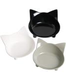 Non-Slip Cat Food Bowls Set - Stress-Relief Shallow Pet Bowls for Dogs, Cats, and Rabbits - Safe Food-Grade Material - 3 Pack (Black, Grey, White) - Buy Online on GoSupps.com