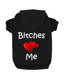 Warm Dog Hoodie - Fleece Sweater for Small Medium & Large Dogs | Love Me Cotton Pulli - Winter Dog Clothing - Black - Buy Online on GoSupps.com