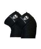 Knee Wraps (Pair) With Strap for Squats, Weightlifting, Powerlifting, Leg Press, and Cross Training - Flexible 72 inch Knee Wraps for Squatting - For Men & Women Black - Buy Online on GoSupps.com