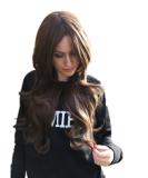 Prettyland Natural Brown Long Wig 70cm - Realistic Wavy Curls for Ladies | High-Quality Hair Wig - Buy Online on GoSupps.com