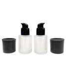30 ml Refillable Frosted Glass Pump Bottle Perfect for Liquids Lotions & Travel | 2-Piece Set - Buy Online on GoSupps.com