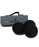 Woolous Black Dryer Balls - Eco-Friendly XL Organic Wool Laundry Set (3 Pack) - Premium Handmade New Zealand - Buy Online on GoSupps.com